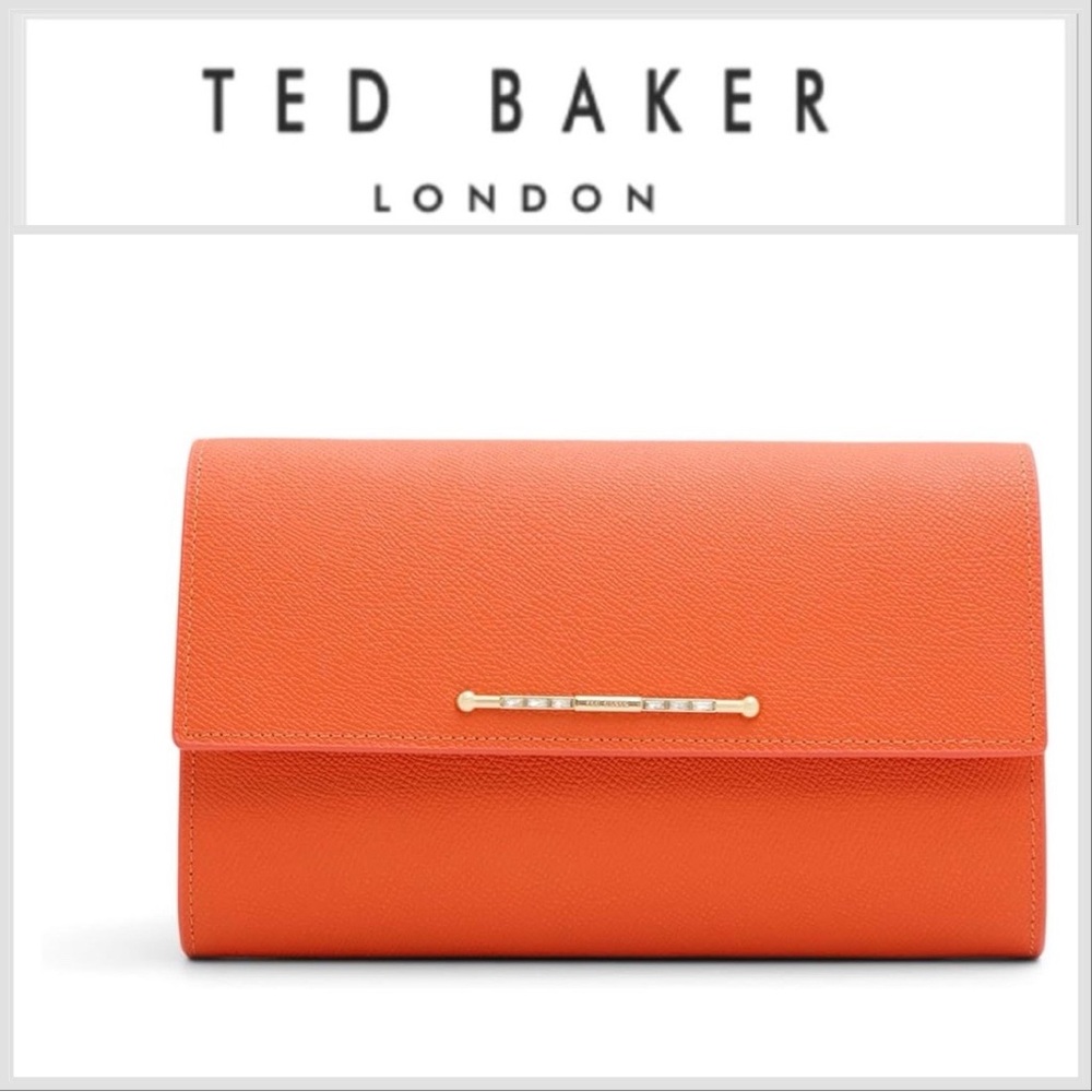 Ted Baker Orange Crossbody Bag with Gold Accent